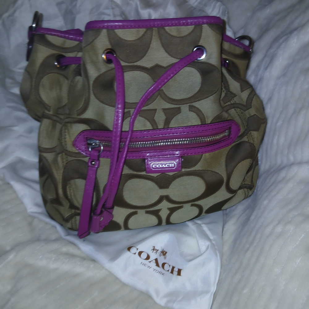 CoachY2K Olive and Magenta Backpack